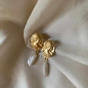 Golden Twirl Hoop Earrings